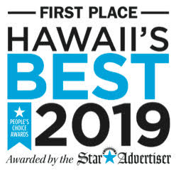 First Place, Hawaii's Best 2019. Awarded by the Star Advertiser