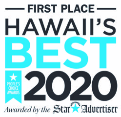 First Place, Hawaii's Best 2020. Awarded by the Star Advertiser